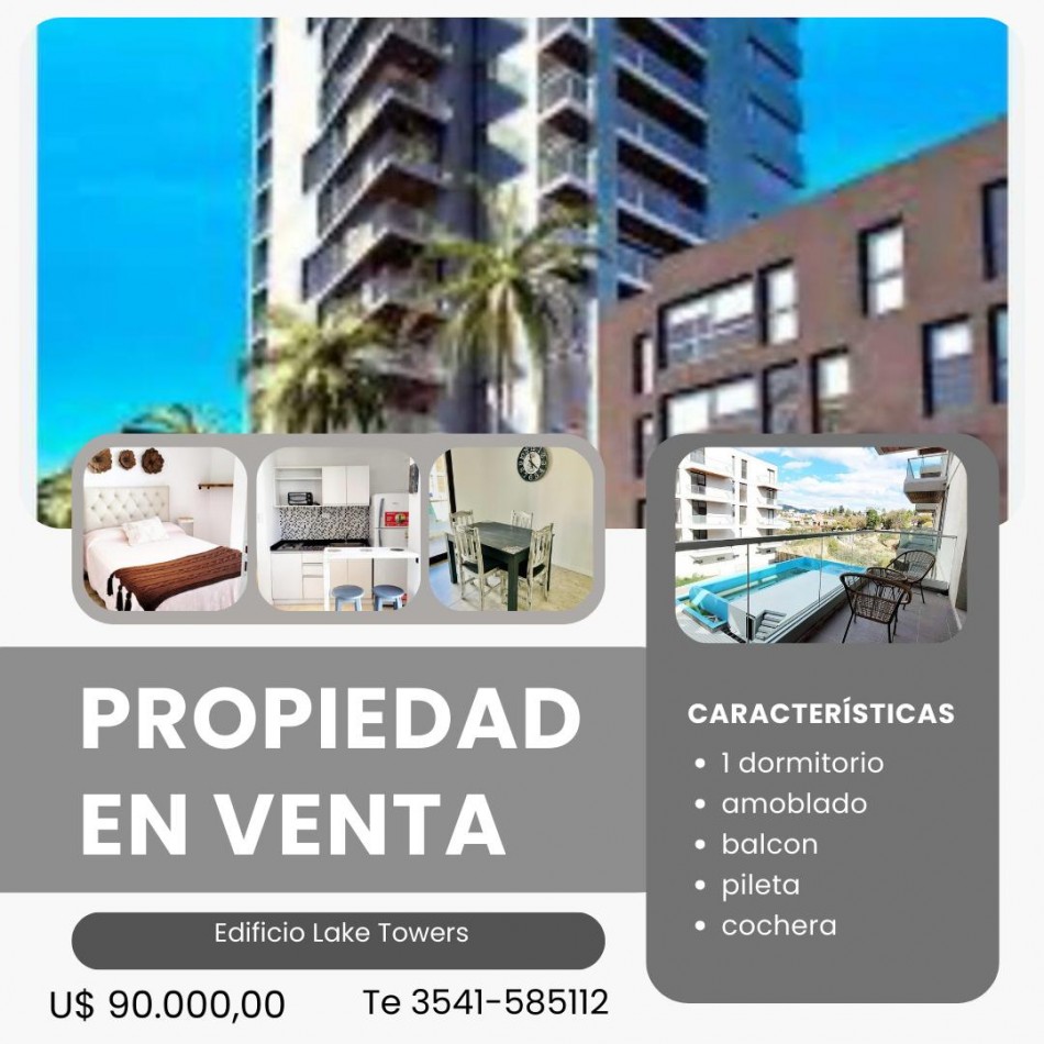 DEPARTAMENTO CENTRICO AMOBLADO LAKE TOWERS